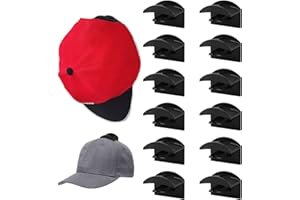 Altamejor 12 pezzi porta cappello, gancio autoadesivo per cappello, supporto da parete per cappello, cappello, cappello da baseball, organizer