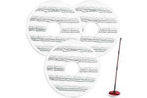 AIYIRIED Mop Head Replacement Compatible with Vileda Spin and Clean Mop,3 Pack Spin Mop Head Refills for Spin and Clean Floor Mop and Bucket,Reusable and Washable Microfiber Mop Refills for Floor Cleaning