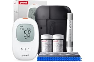 yuwell Blood Glucose Monitor, Diabetes Testing Kit with Test Strips x 50 and Lancets x 50, Ideal for Home Use Batteries Included (Model 710)