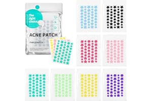 VMUTGA 320 Piezas Parches para Acné, 3 Tamaños Acné Parches Estrella Impermeable Hidrocoloides Pimple Patch con Aceite Árbol De Té y Ácido Salicílico Pimple Patches Diurno y Nocturno (10/12/14 mm)
