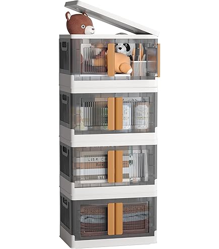 2 Contenitori ATMercato Con Coperchio - Pieghevoli, Con Rotelle, 39x24,5x44 Cm, Per Giochi O Bagno - Foto 6