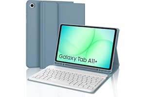 SENGBIRCH Keyboard Case for Samsung Galaxy Tab A11 Plus 11 inch 2025 - UK Layout Detachable Bluetooth Keyboard, Protective Cover for Galaxy Tab A11+ 11'' with Wireless Keyboard, Blue