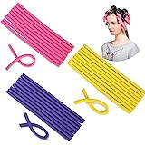 DKDDSSS 30 Pezzi Bigodini Flessibili Capelli Ricci,Flessibili per Capelli Senza Calore in Schiuma per Capelli Corti Medi Lung