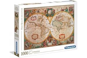 Clementoni 31229 Antyczna mapa – puzzle 1000 elementów, gra zręcznościowa dla całej rodziny, puzzle dla dorosłych od 14 lat