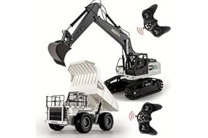 s-idee® 1559 RC Bagger & Dump LKW Muldenkipper Doppelpack Huina 1559 LKW 1:24 9 Kanal ferngesteuert