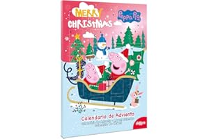 dekora - Calendario de adviento de Peppa Pig - Con 24 chocolatinas - Total 50GR - Chocolate con leche - Colorantes Naturales - Especial Navidad