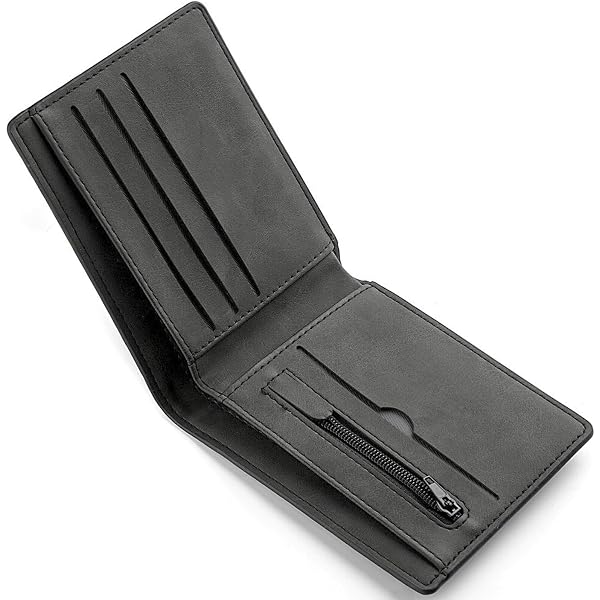 Portafoglio Da Uomo In Vera Pelle Pieno Fiore, Fatto A Mano, Sottile E Compatto - Stile Verticale Bifold - Foto 4