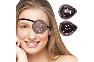 AMZVIO 2pcs Eye Shield After Cataract Surgery Dark Clear Eye Patch Plastic Guard with Black Elastic Strap for Adult Sleeping or Go Out,Reduce The Sensitivity of The Eyes to Light After Surgery(Brown)