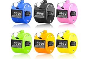 AMRTA Compteur Manuel 4 Chiffres De Personnes Numerique MÉCanique Clicker Compteur Assorti Couleur Compteur Tour Lap Sport Entraîneur ÉCole Golf pour Hommes Femmes Enfants IntÉRieur ExtÉRieur