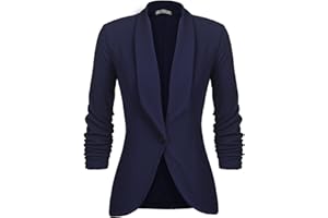 UNibelle elegante Blazer mujer Chic de gran tamaño chaqueta Blazers chaqueta traje manga 3/4 casual Slim S-XXL