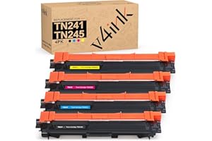 v4ink TN-241 TN-245 Toner Cartridges Compatible for Brother TN241 TN245 HL-3140CW 3142CW 3150CDW 3170CDW DCP-9015CDW 9017CDW 9020CDW MFC-9130CW 9140CDN 9330CDW 9340CDW (Packaging May Vary)