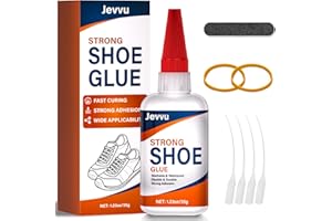 Jevvu Shoe Glue 35g, Instant Shoe Glue Sole Repair, Strong Super Shoe Goo, Clear Waterproof Quick Dry Adhesive for Sneakers, Boots, Heels, Handbags