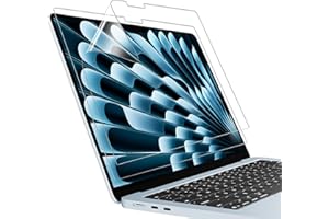 MasiBloom Displayschutzfolie für MacBook Air 13,6 Zoll (2025-2022, M4/M3/M2 Chip) High Definition Härte Anti-Kratzer Display Schutz Schutzfolie Bildschirmschutz Staubschutzfilter Zubehör