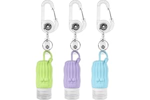 Linkidea Lot de 3 flacons souples de voyage en silicone, portables, anti-fuite, avec crochets, bouteilles de shampooing et après-shampoing de 59 ml pour une utilisation en sortie (multicolore)