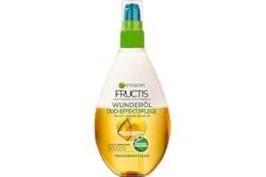 ‎GARNIER Garnier Duo-Effekt Pflege Oil Repair Haarkur, Intensiv Haaröl zum Sprühen ohne Ausspülen, mit wertvollen Natur-Ölen, für trockenes, strapaziertes Haar, Fructis, 1er Pack - 150ml