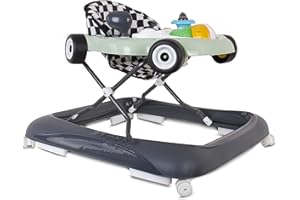 Sun Baby höhenverstellbare Lauflernhilfe Walker Automotiv interaktiv und faltbar mit Sicherheitsstopper, Tasten, Lichtern und Sound ab 6 Monaten (Hellgrün)