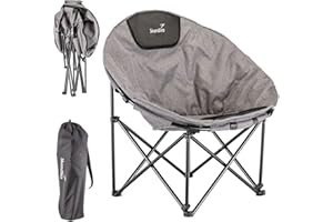 skandika Moonchair Deluxe L - Silla de Camping - Plegable - hasta 120 kg - Bolsa Transporte - Peso 6,5 kg