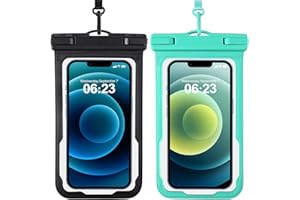 Razobws 2-Pack Waterproof Phone Pouch, 8.3" IPX8 Travel Essentials Holiday Accessories, Water Proof Case for Swimming Vacation Beach Kayak, Dry Bag for Galaxy iPhone 15 14 13 12 11 Plus Pro Max