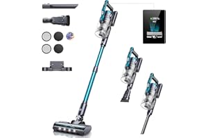 BUTURE VAC Aspiradora sin Cable 38KPA/450W/55 Minutos, Aspirador Escoba sin Cable Potente, Modo Automático, Display OLED Animado, Tableta de Fragancia y Sistema Ideal para Suelos, Alfombras y Pelo de Mascotas