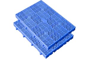 LXSEHN Plastic Pallet, Pack of 2, 100 x 60 x 5 cm, Non-Slip Plug-In System, Light Pallet, Universal Half Pallet Grid Board, Goods Board, Floor Panels, Water Permeable for Kitchen, Balcony, Storage