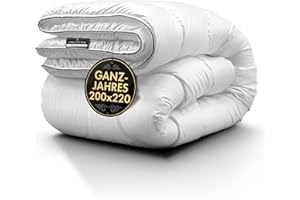 ‎JOHN COTTON John Cotton NightCloud Bettdecke 200x220 - Premium Klasse Steppdecke für Allergiker | Oeko-Test Zertifiziert Bettdecken | Ideal Schlafdecke für Frühling & Herbst | Weiche Microfaser Decke | Weiß