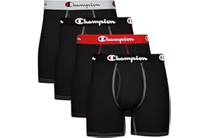 Champion Cotton Stretch Boxer Brief Boxeur ajusté (Lot de 4) Homme