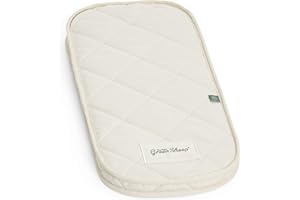 The Little Green Sheep Natural Moses Basket Mattress (74 x 28cm, fits and Clair de Lune Palm Moses baskets)