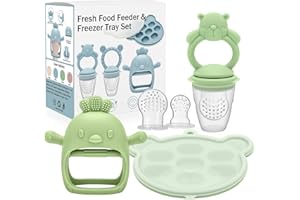 CLDY Baby Fruit Food Feeder - Breastmilk Popsicle Freezer Molds - Baby Food Storage Containers, Baby Food Freezer Trays for Toddler Teething & Infant Self Feeding