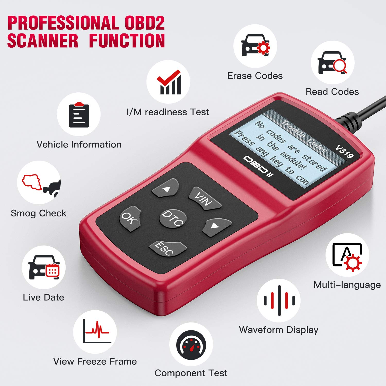 Lecteur Obd Ii - Detecteur De Panne Auto Al329