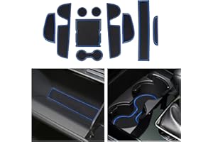CDEFG Kompatibel mit Mazda CX-30 CX30 2019-2021 2022 2023 Gummimatten Mittelkonsole rutschfest Antirutschmatten Anti-Staub Becherhalter Gummi Matte Armlehne Aufbewahrung Auto CX 30 Zubehör (Blau)