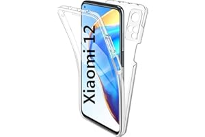 HUANGTAOLI Case for Xiaomi 12, 360 Full Body Xiaomi 12 Phone Case, Transparent Clear Silicone Cover Xiaomi 12, TPU Bumper Protective Case Xiaomi 12, Front and Back Shockproof Cover Xiaomi 12 Case