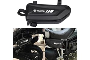 HEIGOAL Borsa laterale universale per motocicletta Borsa per attrezzi Borsa portaoggetti Telaio paraurti Telaio CrashBar Borse (Sinistra)