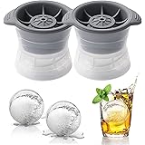 Micacorn 2 Pcs XXL Eiskugelform, BPA Frei 6cm Durchmesser Silikon Ice Sphere Maker mit Große Ice Balls Eiswürfel Form Ice Bal