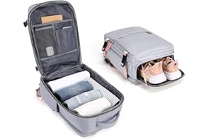 BJLFS Sac à dos pour femme pour avion, sac à dos de voyage taille 40 x 20 x 25, sac à dos de randonnée étanche pour homme, sac à dos décontracté pour ordinateur portable 14 pouces pour l'école