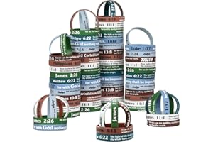 ‎LVNRIDS LVNRIDS 77 Stück Inspirierende Bibelvers Silikon Armbänder Religiöse Silikonarmbänder Gummi Elastic Armband für Männer Frauen Teens Christliche Geschenke für Kirche Schule Ostern(Dunkle Farbe)