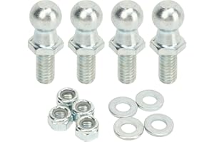 TKSE Gas Lift Support Ball Studs, 4PCS 13mm Ball Studs with Hardware 5/16in 18 Thread Long Durability for Gas Lift Strut