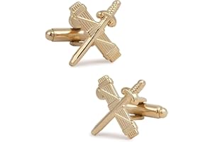 Gemelolandia | Gemelos de Camisa Emblema de la Guardia Civil Haz de Lictores y Espada Gemelos Originales Para Camisas | Para Hombres y Niños | Regalos Para Bodas, Comuniones y Otros Eventos