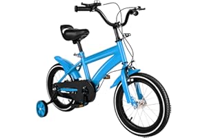 Charocean 14 Zoll Kinderfahrrad für ab 3-7 Jahre Jungen & Mädchen, Upgraded Kinder Fahrrad mit Stützrädern, Fahrrad für Kinder, HöHenverstellbar Kinderfahrräder für Schulung Outdoor Reiten