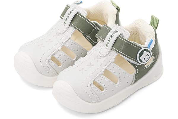 MK MATT KEELY Baby pojkar flickor sandaler småbarn sommar första promenadskor barn stängd tå förvandrare med halkfri gummisula