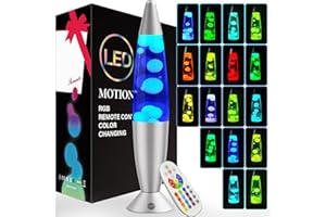 AONESY Lámpara líquida de movimiento, luz líquida relajante para adultos y niños, lámpara de estado de ánimo para aliviar el estrés, luz nocturna de 17 colores cambiantes - 40cm Blanco