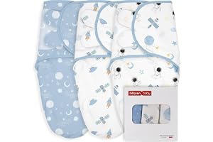 GLLQUEN 3-pack Pucksäck för Baby, 0-3 Månader, av 100% Ekologisk Bomuld, Oeko-Tex