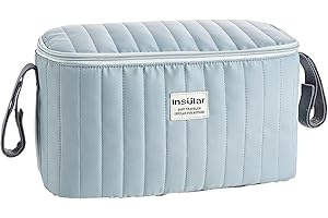 SONARIN Multifuncional Impermeable Bolsa Organizadora de Cochecito,Bolso Carrito Bebe Ligera Organizador para Coches de Paseo Bolsa de Almacenamiento de Cochecito Universal(Verde)