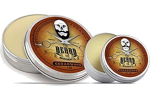 Beard Balm & Mustache Wax Styling Set (Cedarwood). 30ml Beard Balm & 15ml Mustache Wax. Conditioning, Strengthening and Styling Money Saving Combo from The Beard and The Wonderful.