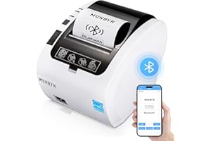 MUNBYN Thermal Receipt Printer IOS MFi Certification POS Printer with USB Ethernet Serial Port,for Android Windows, Mac, Linux and ChromeOS, Restaurant Shop Home Business ESC/POS,White