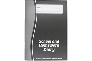Educational Planning Books-School & Homework Diary A5 Week-to-View Study Planner and Study Notebook Revision and Homework Planner to Get Organised Study Essentials for Academic Success–Charcoal(PD1-C)