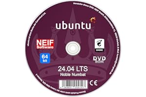 NEIF Software DVD mit Ubuntu 24.04 "Noble Numbat" LTS (64 Bit) Betriebssystem basierend auf Linux