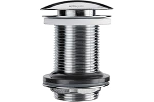 Wirquin 30723104 Bonde de lavabo design 75 mm sans trop plein Quick-Clac, chromé