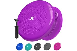 XN8 Sports Wobble Cushion Non-Slip Inflatable Board - Balance Cushion with Pump for Core Training-Fitness- Exercise-Posture-Agility-Gym-Workouts-Yoga - Sensory Cushion for Chair