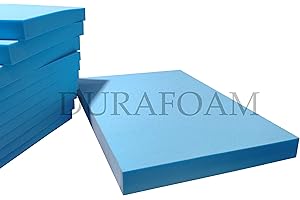 DURAFOAM Pallet Foam Cushions - High Density/Medium Density (120cm x 80cm) Euro Pallet (High Density Blue, 120cm x 80cm x 2")