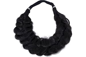 CAISHA by PRETTYSHOP Treccia Ciocca Di Capelli Fascia Per Capelli Accessori Per Capelli Nero Marrone HZ201